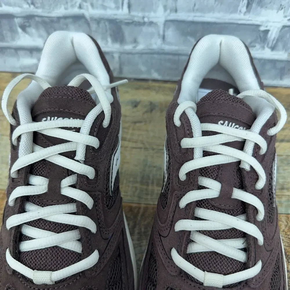Saucony Grid Jazz Suede Mocha Cream Sales Sample S70898-4 Mens Size 9 New